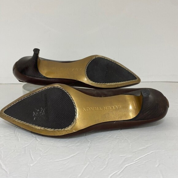 Ellen Tracy Bogie Brown Heels Size 8.5M - Picture 7 of 7